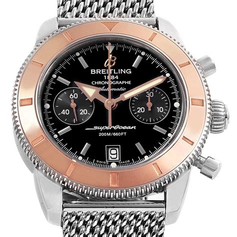 breitling rose patina|breitling superocean timepiece.